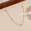 Gold Zircon Station Necklace Dainty Choker For Women