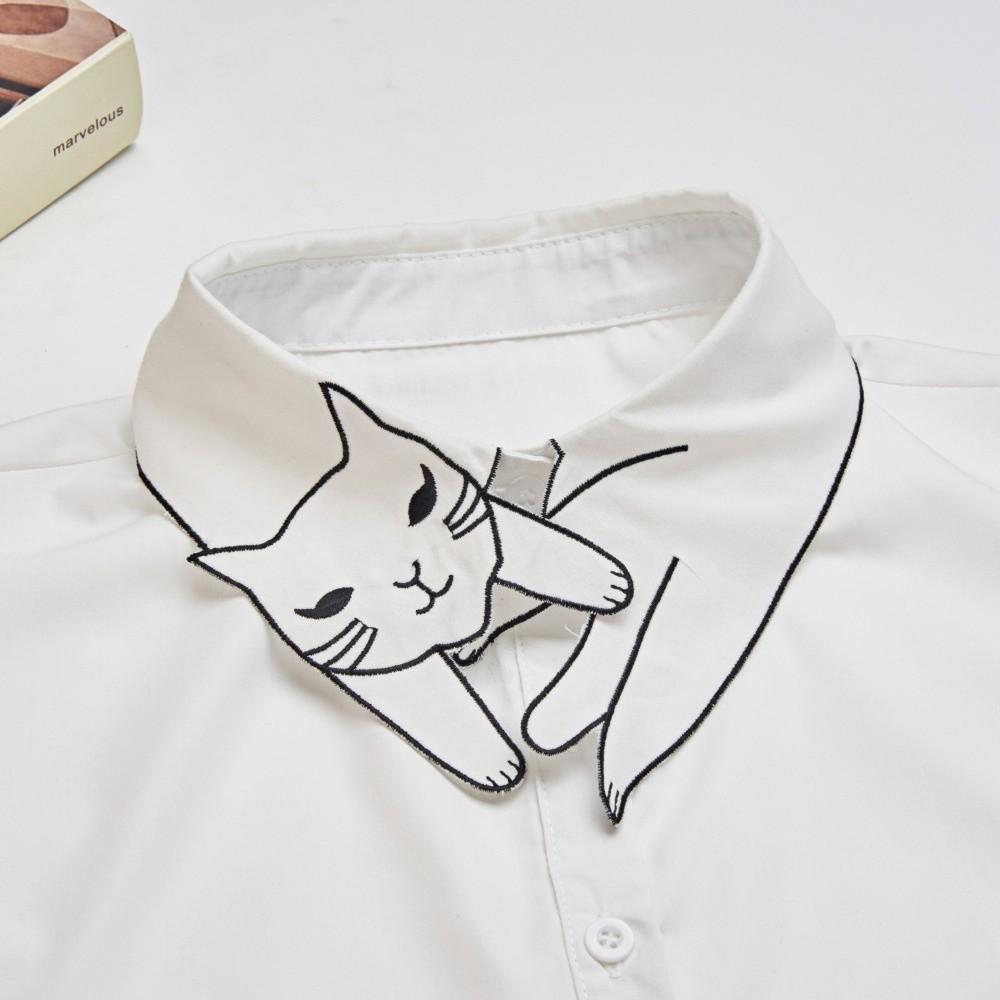 Slim Cat Fake Collar Cartoon Detachable False Collar Fashion Base Layer Top Weater Decorative