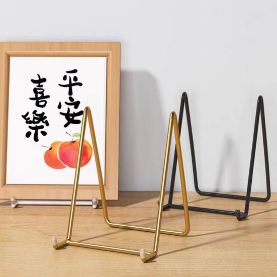 Utstillingsstativ i karbonstål Metallramme Plater Bok Maleri Skrivebordsholder Skrivebordsutstillingsstativ Organizer