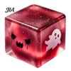 Ghost Stress Toy Halloween Cube Sensory Toy, Anxiety Relief Squeeze Slow Rising Glitter Pinch for Kids Adults Themed