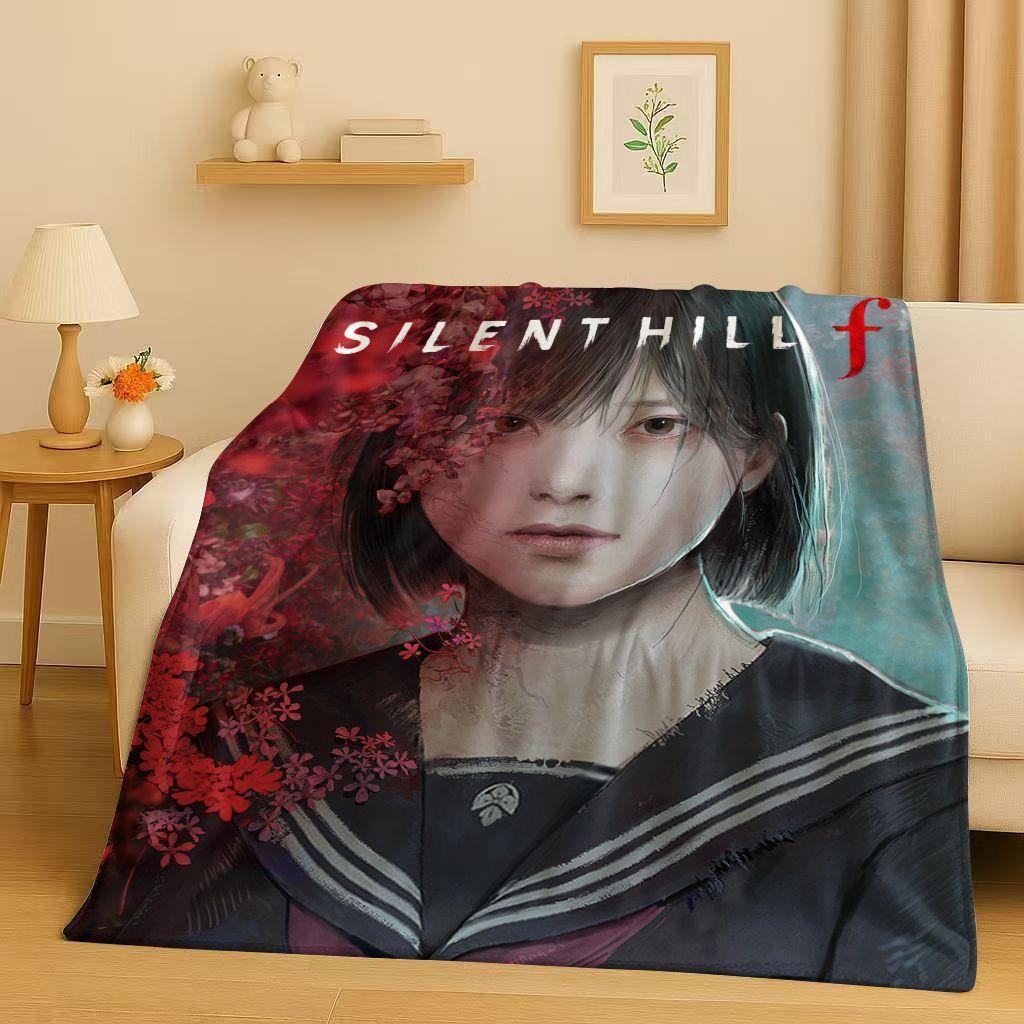 Classic Game Silent Hill Pyramid Head Horror Movie Flannel Blanket,Ultra Soft Warm Plush Throw for Home Bedroom Bed Sofa Cover