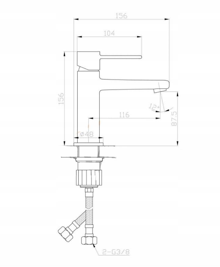 Wall-Hung Bathroom Cabinet with Sink and Faucet, Kashimir, Elara