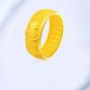 Unique Brass Retro Gold Plated Wide Open Ring For Men Featuring Prosperity Design Symbol