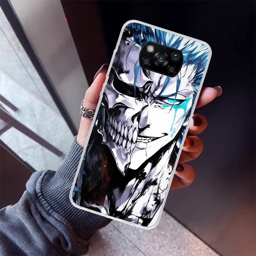 Grimmjow 6 Bleach Phone Case For Xiaomi Poco X7 X6 X5 Pro F7 Ultra Redmi 15C 15 13 13C 12 12C 10 10A 10C 9 9A 9C 9T Shell Poco X
