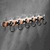 Brushed Gold/Black Bathroom Hook Walnut Wall Hanging Coat Hat Hook Row Hook Door Back Porch Row Hook Bathroom Hardware