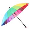 MAYDU 24-Rib Rainbow Long-Handle Umbrella