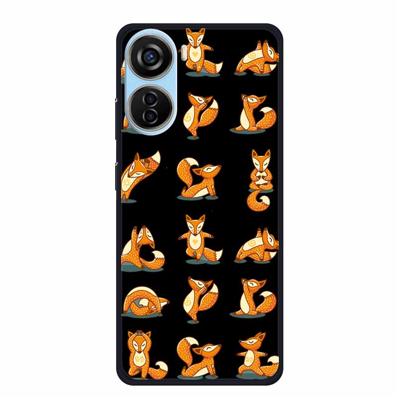 Schwarze Silikonhülle für ZTE Blade V50 Design 5G Libero 5G IV V41 Vita Axon 40 lite Handyhülle Cartoon Katze Weiche Rückseite Hülle