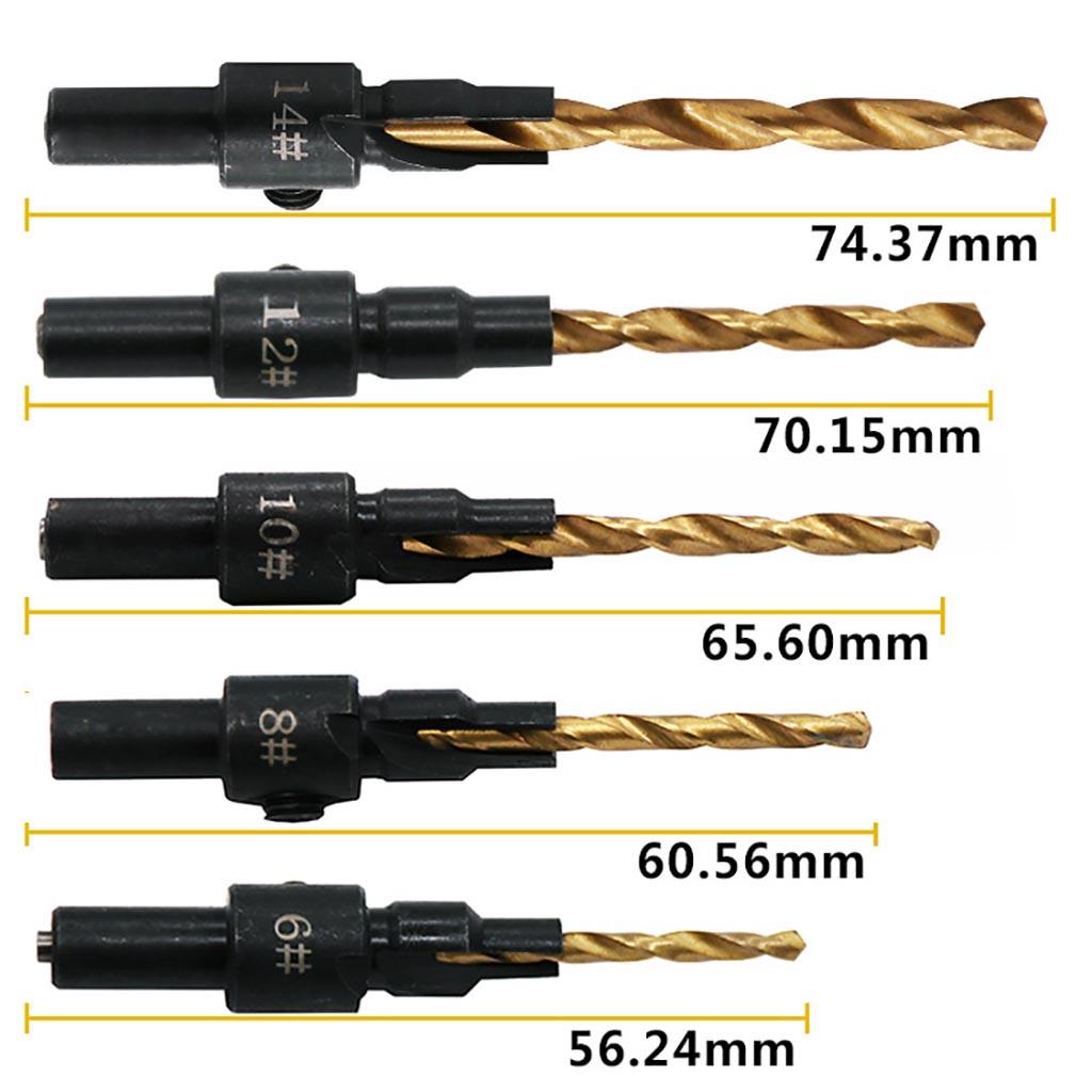 Lemoning Easter 6pcs Countersink Drill Woodworking Drill Bit Set Drilling Pilot Holes Supplies for Kitchen Easter St Patricks Day Lemoning Easter 6pcs Countersink Drill Woodworking Drill Bit Set Drilling Pilot Holes Supplies for Kitchen Easter St Patricks Day