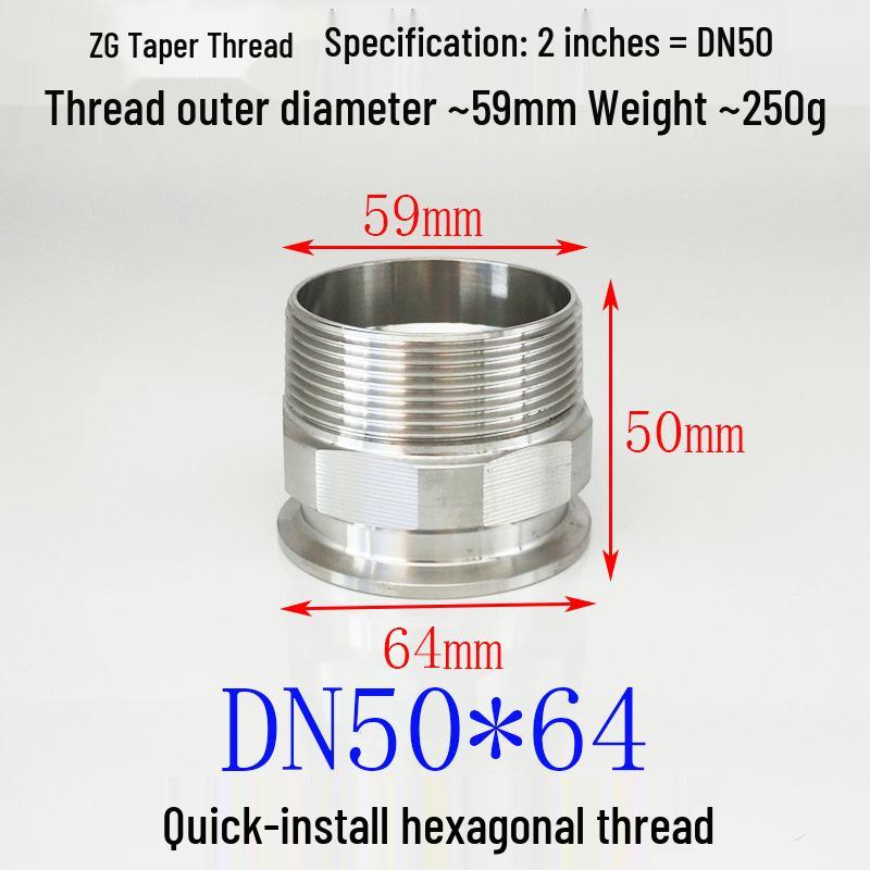 Hongshun Heavy-Duty Hex Quick Connect Stainless Steel Threaded Nipple with Chuck and Wrench Flats