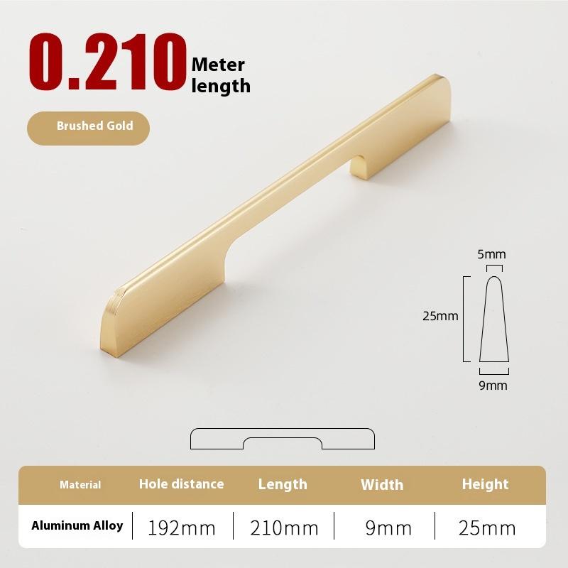 Solid Black Lengthening One Meter Cabinet Long Handle Modern Simple Lengthening Cabinet Door Handle