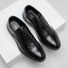 Sapatos Derby Masculinos da Moda Outono Estilo Britânico Sapatos Sociais Formais Sola Antiderrapante Oxfords Masculinos Design de Painel de Contraste