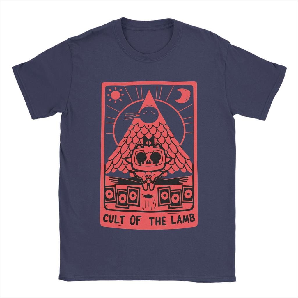 Cult Of The Lamb Game T Shirts Men 100 Cotton Vintage TShirts Crew Neck  Tee Shirt Short Sleeve Tops Plus Size