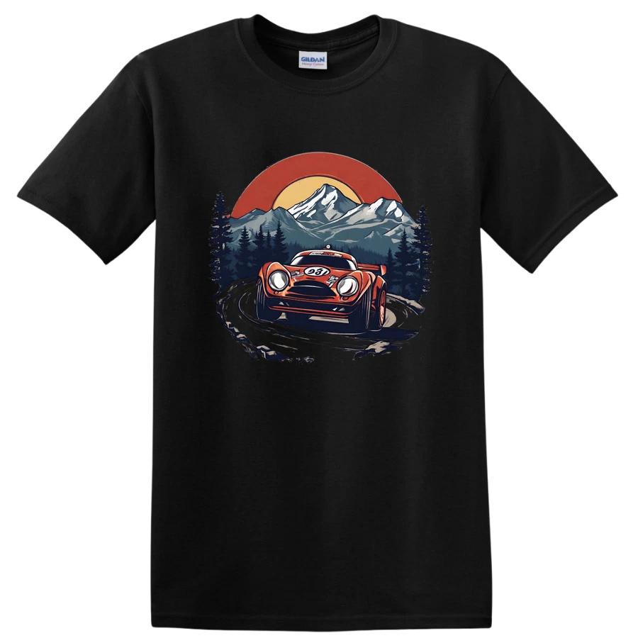 Vintage Car Racing T Shirt Mountain Landscape Adventure Tee Off-Roading M
