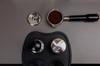 La mellow Hybrid Portafilter 58mm for E61 Group Head Espresso Machines, Bottomless with Double Spout, Removable Blind Filter Basket Included