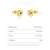 ANDYWEN 925 Sterling Silver A Pair Of Gold Faux Zircon Stud Earring Luxury Fine Jewelry For Women