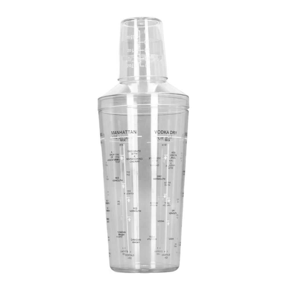 PC Professional Cocktail Shaker Measuring Scale Bartender Shaker Kit Wine Mixer Shaker Party 530ml