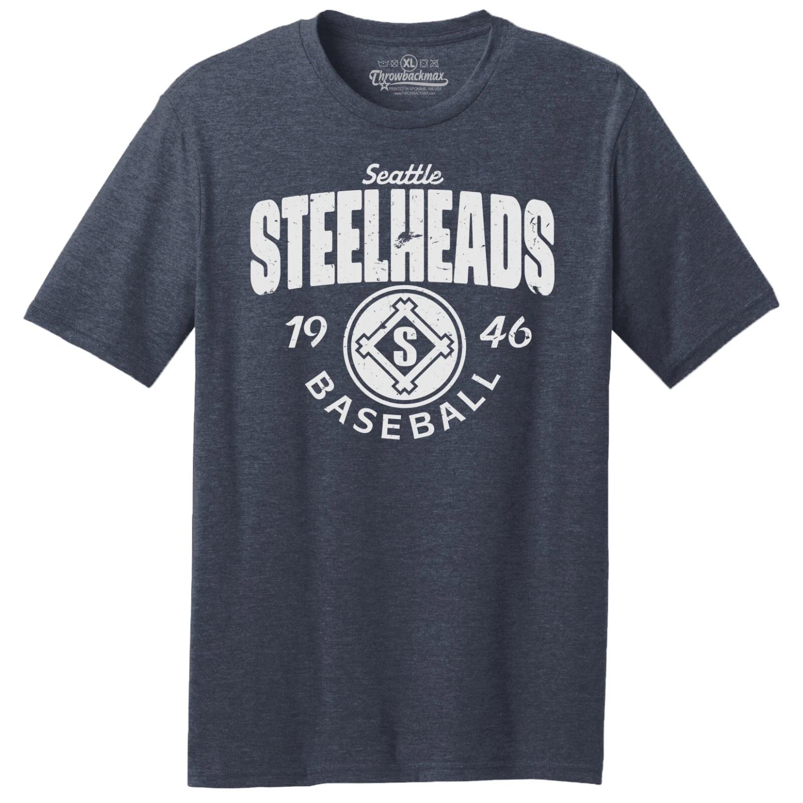 Seattle Steelheads 1946 Baseball TRI-BLEND Tee Shirt - Seattle Mariners M