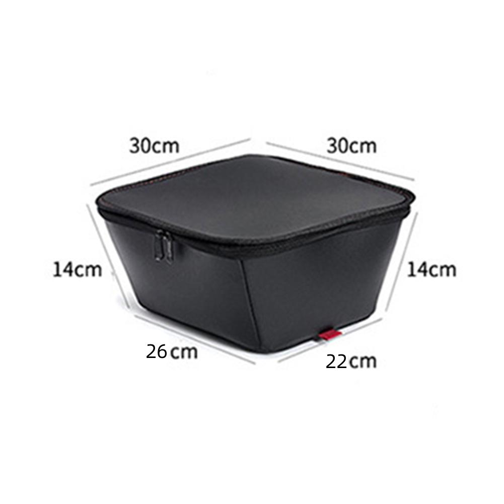 1 Pcs Scooter Basket Liner Black Microfiber Leather