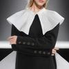 Elizabethan Ruffle Faux Collar Victorian Style Neck Ruff Shawl and Cuffs Set for Cosplay and Halloween Costume Accessory