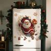 Yousheng Santa Claus Wall Stickers Christmas Santa Breaking Brick Wall Decal Funny 3D Illusion Accent Cling for Holiday Home Party Living Room Decor