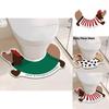 Cartoon Dachshund Dog Bathroom Mat With Absorbent Silicone Diatom Mud Non Slip For Home Use