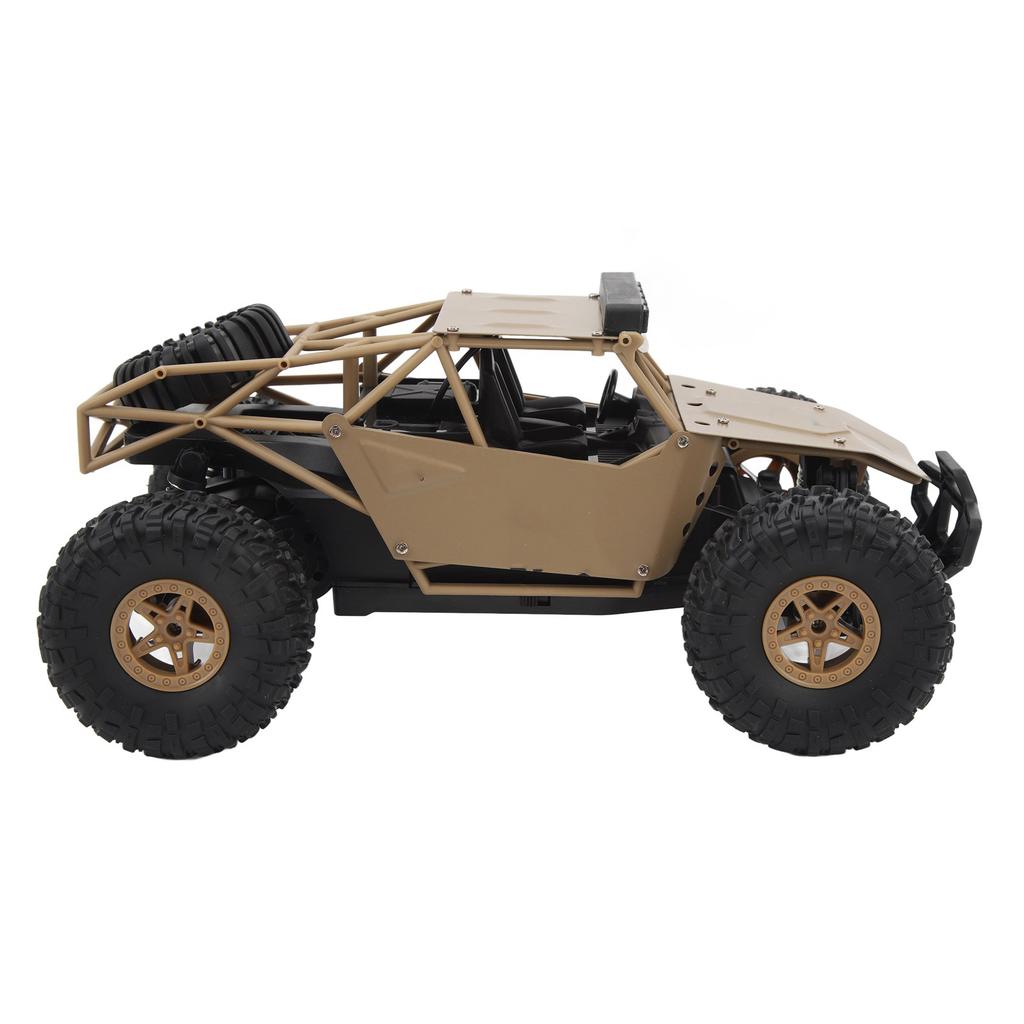 Carros RC 1:Carro de Controle Remoto Escala 16 2.4G Carcaça de Liga 2.4G Resistente a Choques Farol Off Road RC