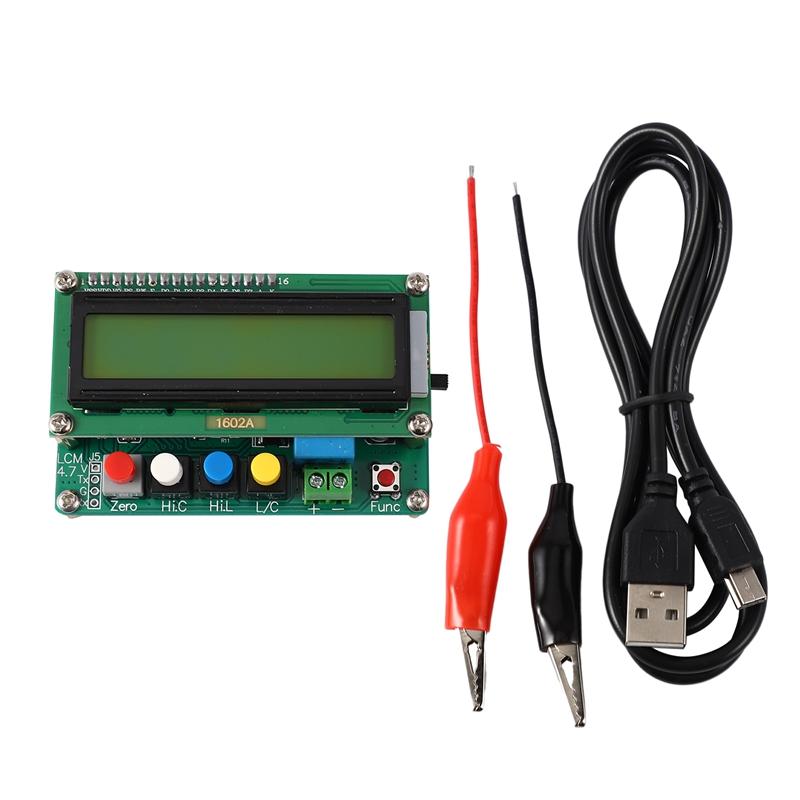 

Lc100-A Digital Lcd High Precision Inductance Capacitance L/C Meter Capacitor Tester Frequency 1Pf-100Mf 1Uh-100H Lc100-A + Test зелений