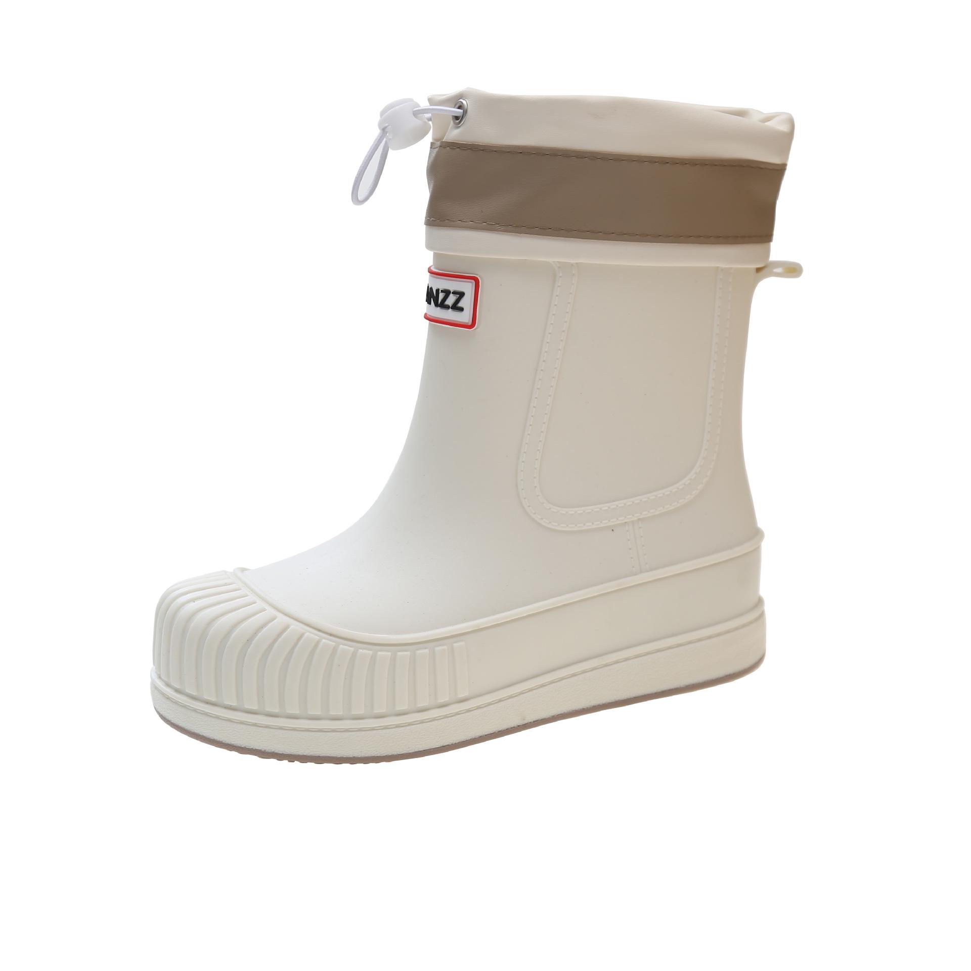 

Women s Korean Style Non-Slip Waterproof Rain Boots: Lightweight Low-Cut with Drawstring and Thick Sole for Outdoor Use. 37