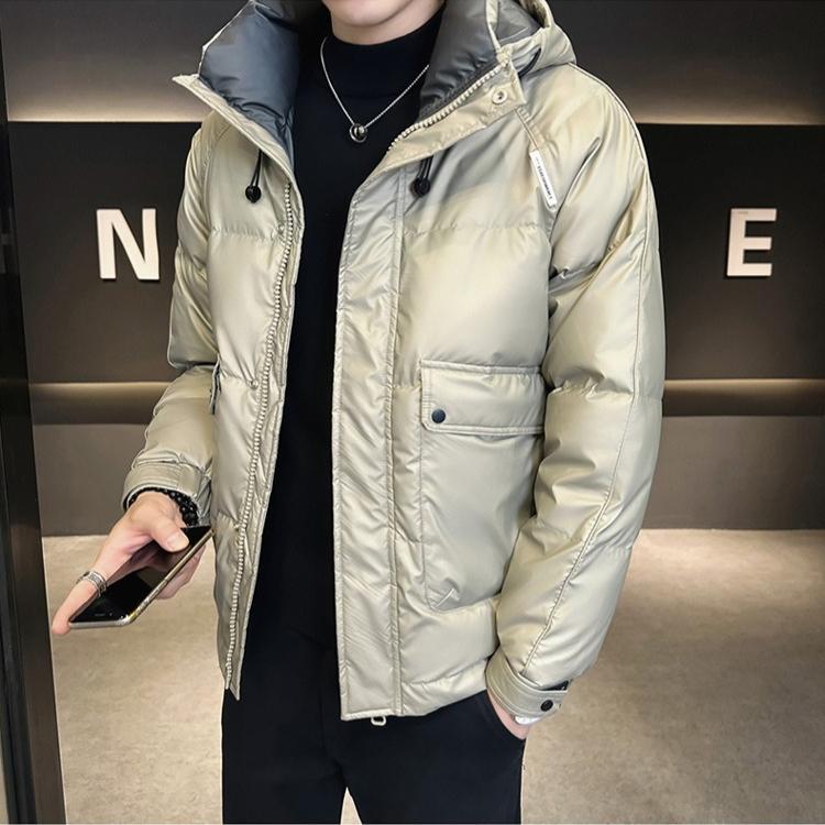 Men's Down Jacket Workwear Hooded Cotton-padded Jacket Casual and Thick Cotton-padded Jacket for Autumn and Winter