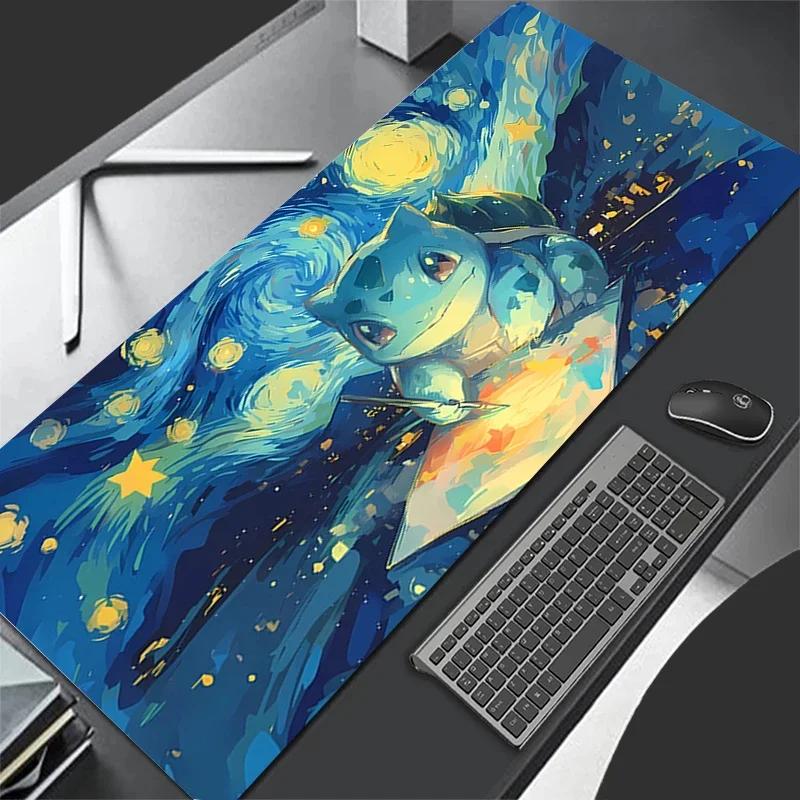 High Quality Leather Mouse Pad Gaming Accessories Gamer Anime Pokemon Bulbasaur Computer Desk Mat Laptop Keyboard Pad Mousepad