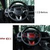 4x For 2015- Dodge Charger Accessory Carbon Fiber Steering Wheel Cover Trim