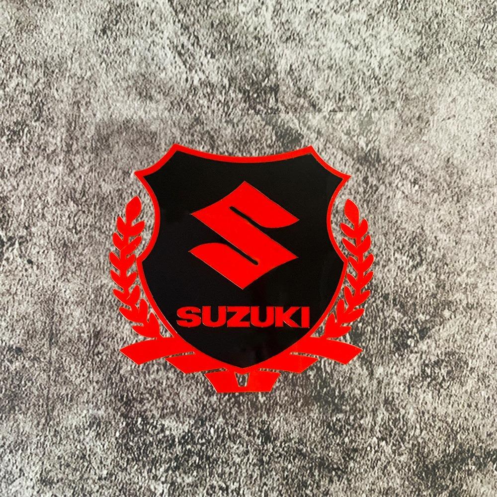 

Suzuki Reflective Stickers for Motorcycle Window Windscreen Helmet Fuel Tank Trunk Modification Parts Car Body Decals Decoration 6x5.6cm червоний