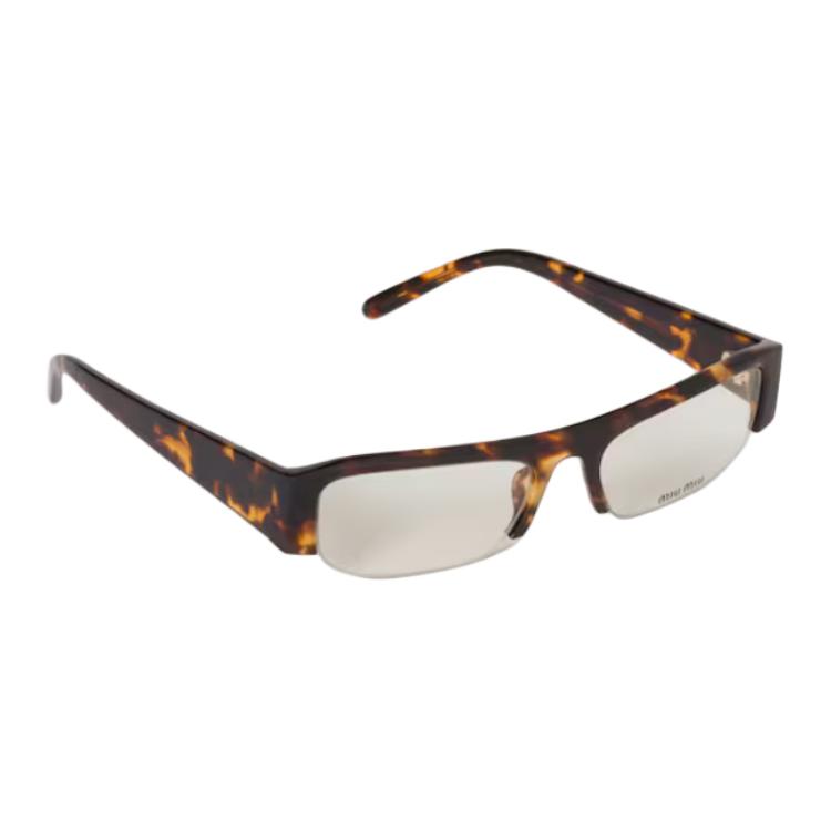 MIU MIU 26 Early Spring Collection Unique Design Rectangular Sunglasses Unisex Sunglasses Tortoiseshell SMUB07_S14L_FE08N_C_A054