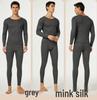 Men's and Women's Wool Silk Thermal Underwear Set – Warm, Thick, Velvet-Lined, Autumn Pants for Couples
