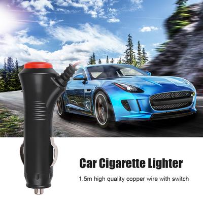 Car Cigarette Lighter Socket Plug Connector 1.5 Meter Cable 12V 24V Car Charger On Off Switch for All Car