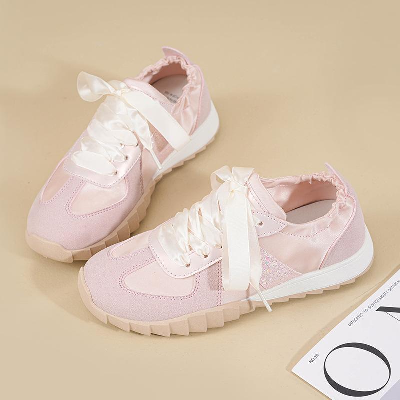 

[Customized] BR867 new breathable board shoes women s 2025 summer student sports shoes casual little white shoes with thick soles 40
