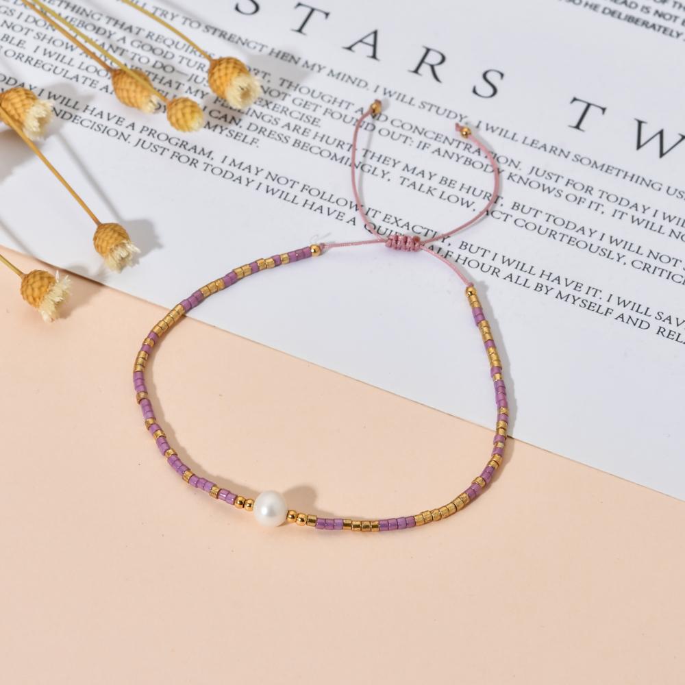 ZMZY Natural Pearl MIYUKI Bracelet Charm Handmade Beaded Glass Seed Beads Bracelets For Women Boho Adjustable Rope Lady Jewellry