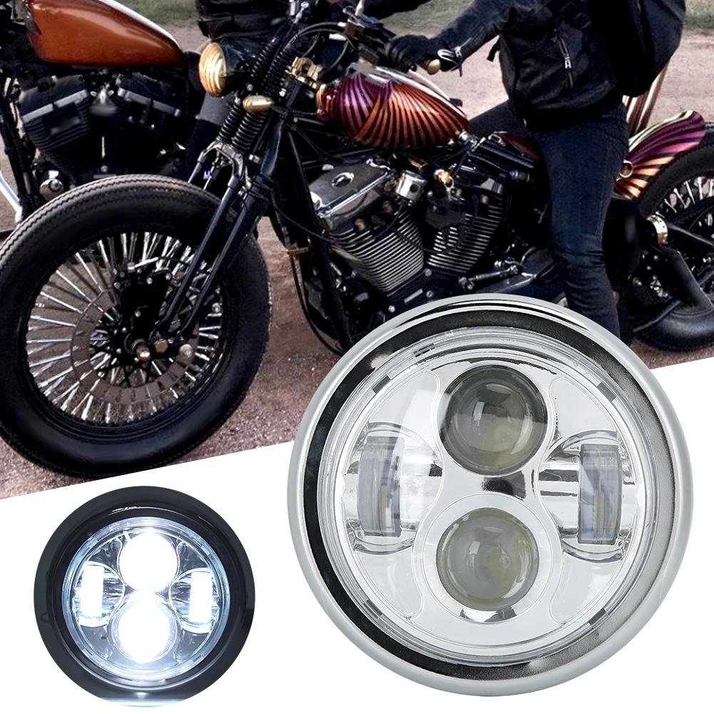 Motorcycle Round Headlight Retro Style Head Lamp Modification Fits for CG125 GN125 Electroargenture