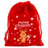 12pcs Christmas Velvet Bags Drawstring Bags Christmas Gift Bags Christmas Eve Apple Bags Red Drawstring Candy Bags