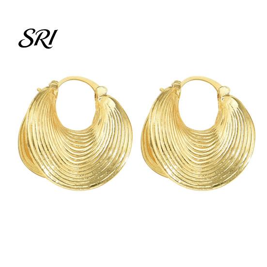 Sophisticated Contour Earrings 1 Pair Women Face Brightening Mini Reflector Design Dual Lightweight Fan-shaped Drop Casual Formal Wear Jewelry золотистый