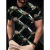 Nuova T-shirt Moda Estiva da Uomo Personalità Fantasia Retrò Stampata T-shirt da Uomo Top