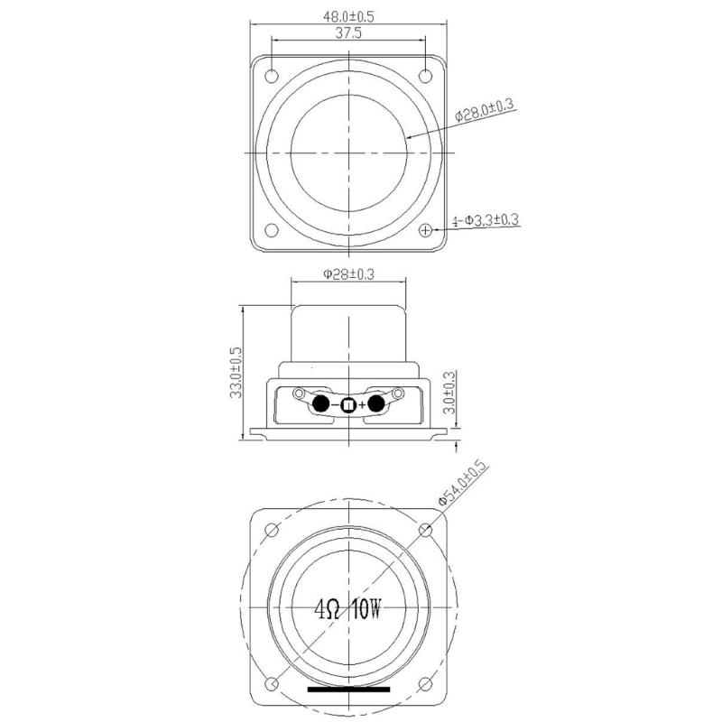 1/2pcs Powerful 48mm 10W Bass Speaker Compact 48mm Internal Magnetic Loudspeaker Easy Replacement for Card Speakers