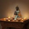Thai Buddhist Sculpture Resin Craftsmanships Fengshui Decoration Piece Buddhas Statue For Indoor Spiritual Ambiances