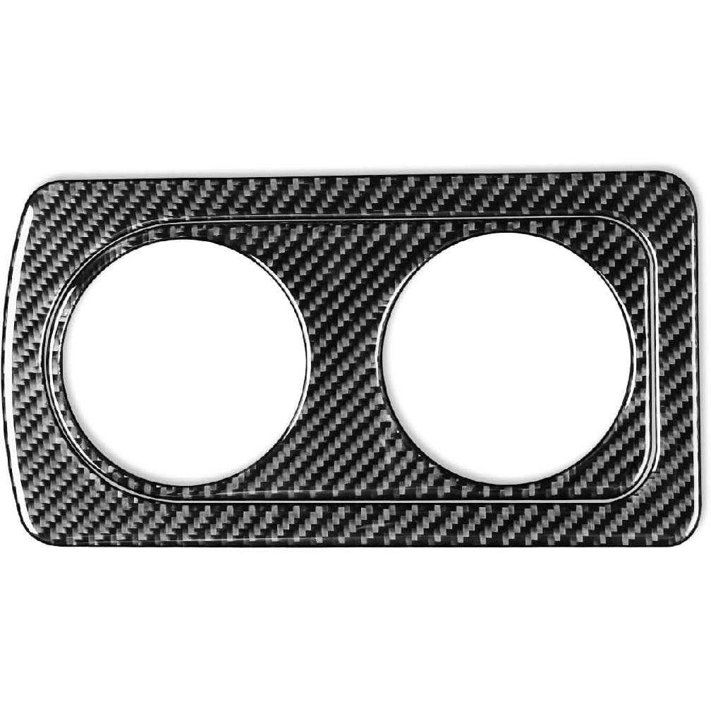 Carbon Fiber Headlight Switch and Air Vent Trim for Dodge RAM 1500 2500 3500 2013-2018,Dashboard Light Control Panel & AC Outlet Frame Sticker