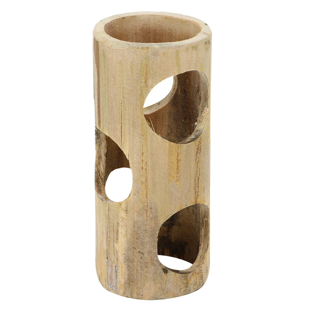 Pet Hamster Bamboo Tunnel Tube Shape Toy for Playing Tooth Grinding(S)