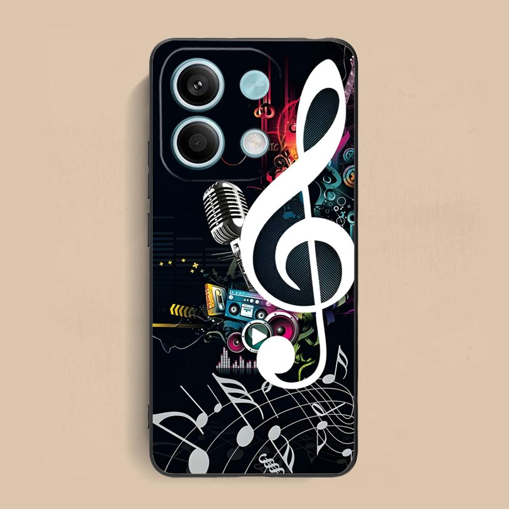 

Musical Note Staff Mobile Phone Case for Xiaomi Redmi Note 14 13 12 11 S Pro Plus 4G 5G Colorful Printing Cover Cover Luxury Redmi Note 14 4G (Global)