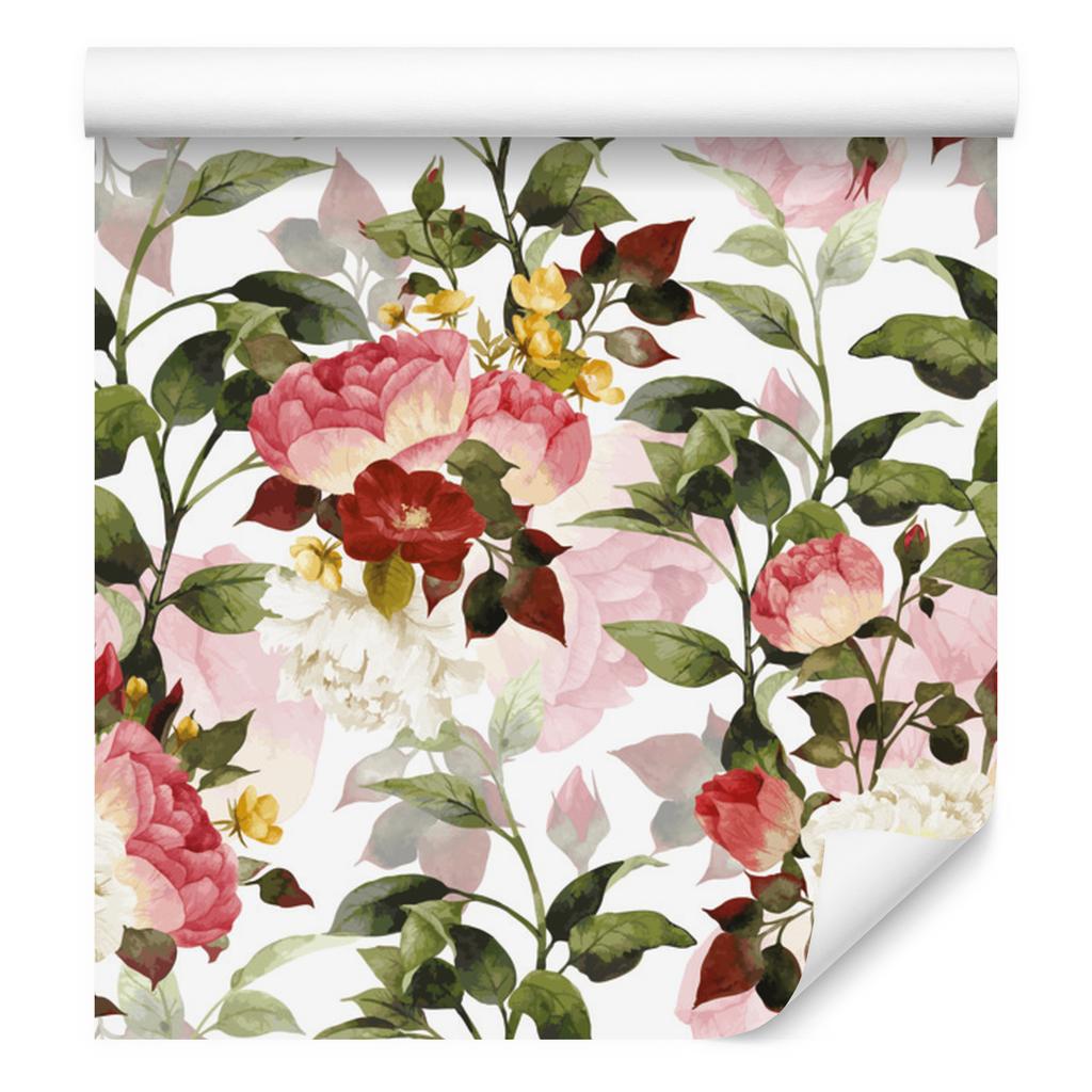 Beautiful colorful flowers wallpaper for living room and bedroom 50x1000