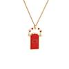 Fashionable Card Pendant Necklace Gold-plated Y2K Neck Jewelry  Jewelry Gift