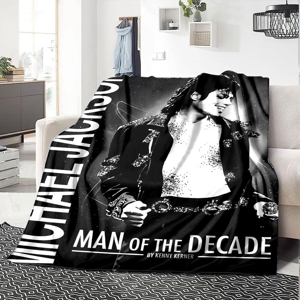 1pc Michael Jacksons Versatile Looks Flannel Blanket,Ultra Soft Warm Plush Throw for Home Bedroom Bed Sofa Cover Camping Picnic Gift Y72413
