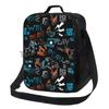Colorful Video Game Lunch Bags Thermal Lunch Box Insulated Cooler Bag Reusable Tote Shoulder Bag for Outdoor Picnic Meal Office